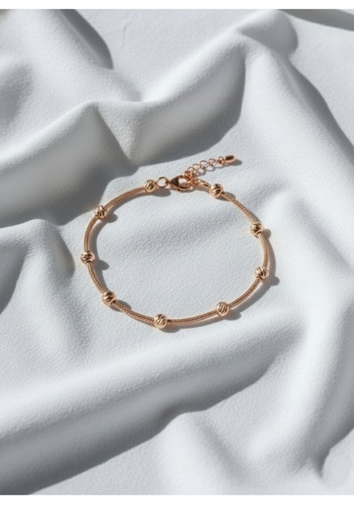 Çekirdekjewelry 925 Ayar Gümüş Tasarım Rose Dorika Bileklik Rose