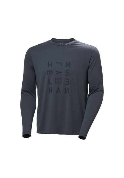 Helly Hansen Skog Graphic Uzun Kollu Erkek T-shirt-hha.63407 Füme