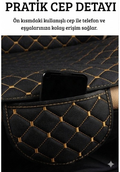 Araba Koltuk Minderi Ön Ve Arka Takım 3 Parça Aracınıza Stil Katın Kumaş 66518151