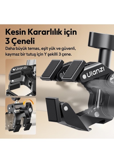 Ulanzi Co78 Super Clamp Magic Arm Dual Ball Head Kit - C084 Siyah