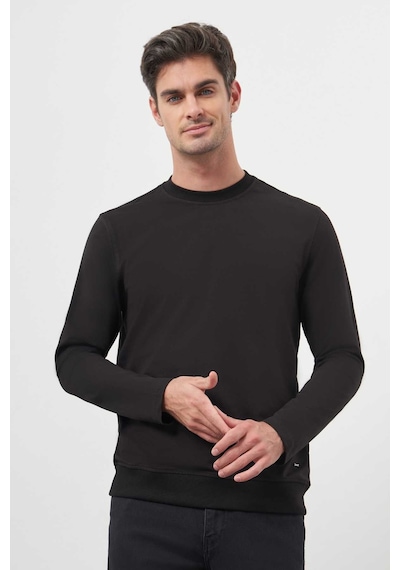 Morven Erkek Siyah Basic Dynamic Fit Bisiklet Yaka Sweet Shirt 25ks063010001 Siyah Siyah