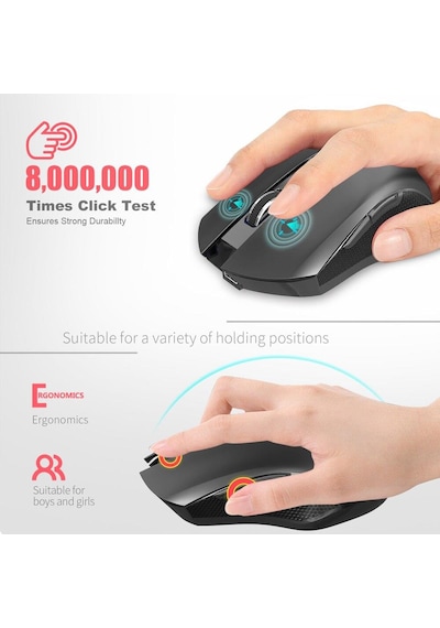 Valkyrie 6 Tuşlu Şarjlı Sessiz 2400Dpı Kablosuz Gaming Mouse