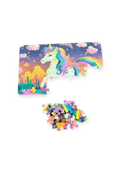 Ahşap Unicorn Mini Puzzle 4 Yaş 54 Parça