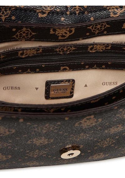 Guess Carrie Logo Kadın Çapraz Çanta Hwgp9898200 Kahve