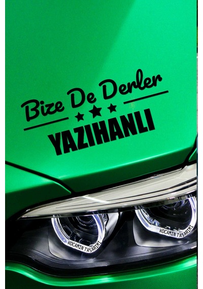 Malatya Yazıhan Klasik Siyah Sticker Malatya Bize De Derler Yazıhanlı 40x15 Cm Araba Çıkartma 40 CM - Siyah