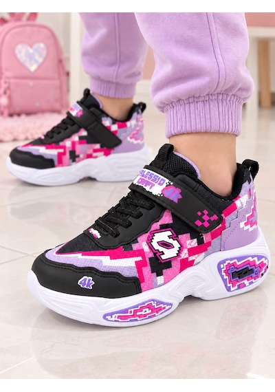 Papucumun Dünyası Çocuk Cırt Bantlı Kalın Tabanlı Piksel 3d Desenli Craft Tarzı Sneaker Pembe Papucumun Dünyası Çocuk Cırt Bantlı Kalın Tabanlı Piksel 3d Desenli Craft Tarzı Sneaker Pembe