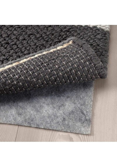 Ikea Kollund El Dokuması Halı 170 X 240 Cm Gri - Koyu Gri