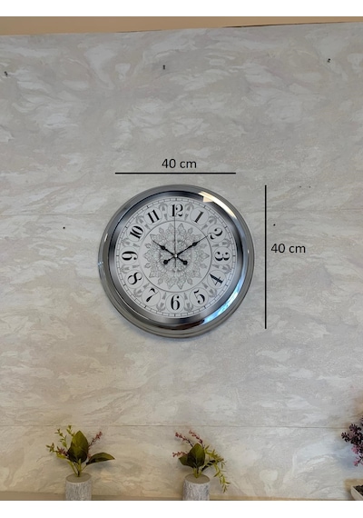 Zentime 40 Cm Krom Elegance Duvar Saati çok Renkli