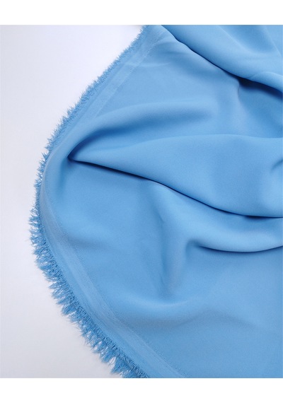 Açık Mavi Renkte 175gr/m2 Dökümlü Yumuşak Varna Krep Kumaş Elbiselik & Bluzluk 150x225cm-12629