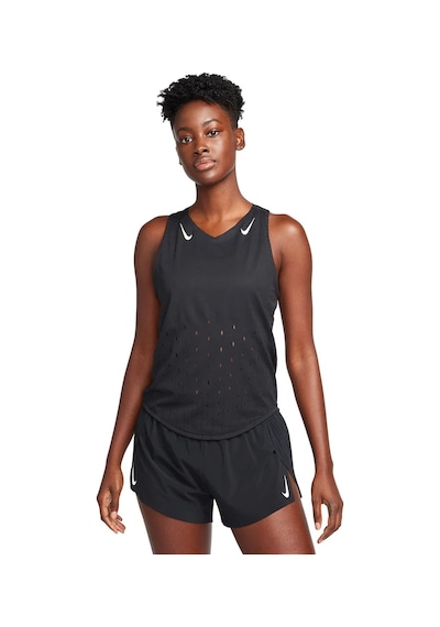 Nike Dri Fit Aeroswift Running Adv Singlet Tank Top Black Lazer Kesim Koşu Atleti Siyah