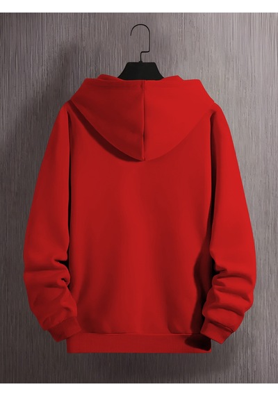 Uyguntarz Unisex Tembel Animal Baskılı Oversize Sweatshirt Kırmızı