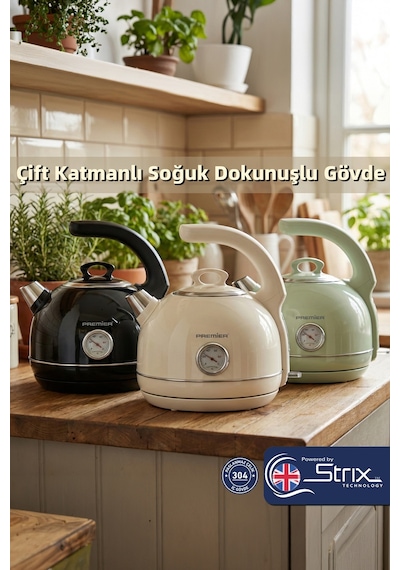 Premier Prk 1215C Retro 1.5 L Su Isıtıcısı Kettle
