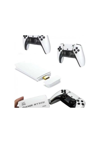 4k Hd Retro Game Stick Oyun Konsolu 2000 Oyun Ve 2.4g Kablosuz Çift Kol