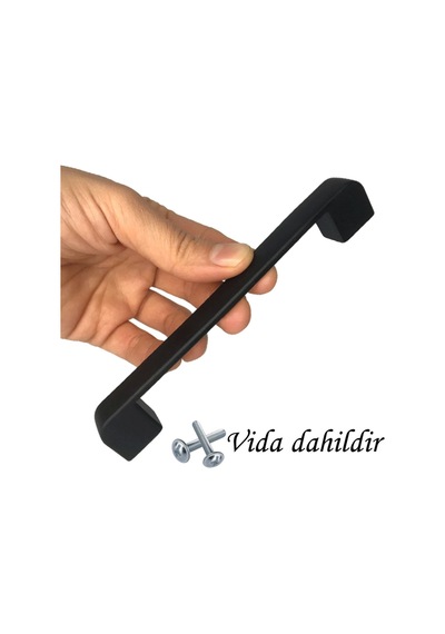 Oval Marmara Kulp 128 Mm Siyah Mutfak Kulpu Çekmece Dolap Kapak Kulbu Metal Mobilya Dolabı Kulpları