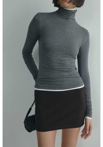 Suud Collection Kahverengi Faye Mini Etek Kahve