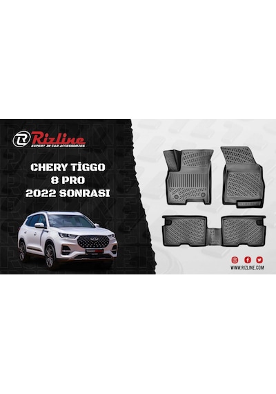 Rizline Chery Tiggo 8 Pro EXCELLENT PAKET 2022 Sonrası Havuzlu Paspas