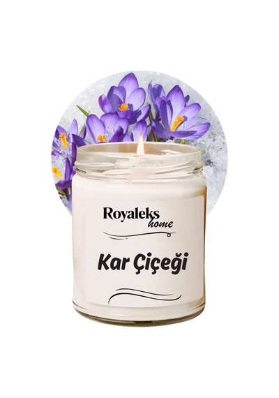 Doğal Özel Seri Kokulu Dekoratif Kavanoz Mum 210 Cc - Kar Çiçeği - Ryl Çok Renkli
