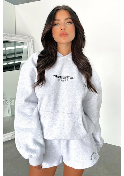 Altamira Kadın Thatssofetch Baskılı Oversize Kapşonlu Sweatshirt 001