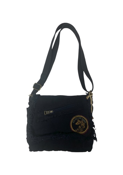 Old Cotton Cargo Vintage Küçük Salaş Unisex Günlük Çapraz Postacı Çantası S Boy 26x20cm Koyu Lacivert