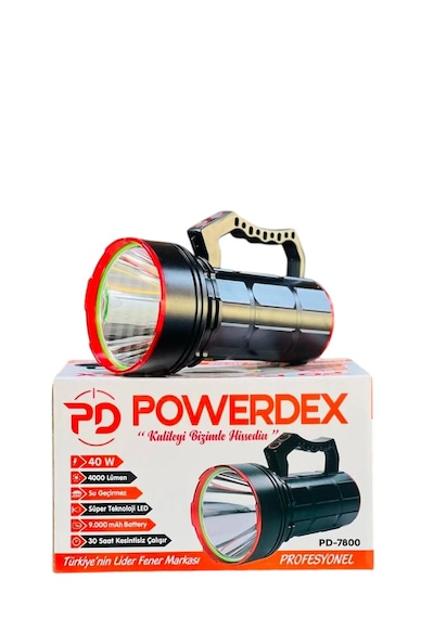 Pd-7800 40w 4000 Lümen Şarjlı El Feneri Projektör