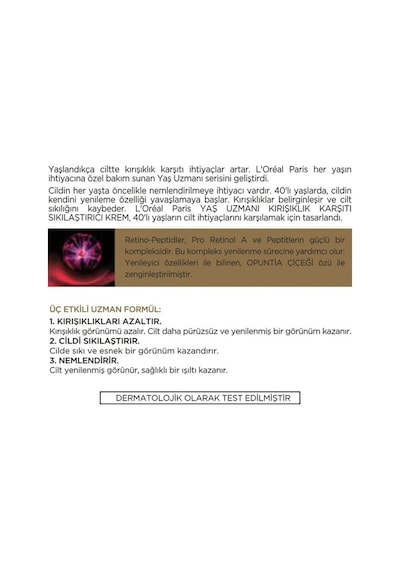 L'Oréal Paris  40+   Nemlendirici Krem 50 ML
