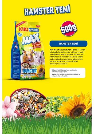 Kiki Excellent Kemirgen Max Menu Hamster Yemi 500 G