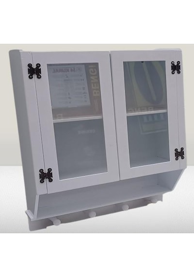 Hobi Adn 90351 Model Dekoratif Terek Ecza Dolap Mdf Parlak Beyaz Lake El Yapım Hobi Adn 90351 Model Dekoratif Terek Ecza Dolap Mdf Parlak Beyaz Lake El Yapım