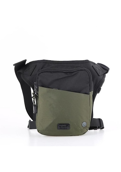 Ççs 31186 Motosiklet Bel Bacak Çanta Yeşil Siyah