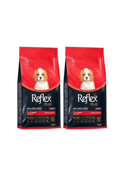 Plus Kuzu Etli Mini Ve Küçük Irk Yavru Köpek Maması 3 Kg 2 Paketi