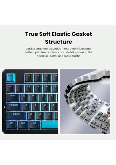 F87 Siyah Rgb Tkl V4 Linear Switch Kablolu/kablosuz Mekanik Oyuncu Klavyesi Diğer