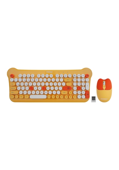 Everest KM-6244 Bunny 2.4 Ghz + Bt Kablosuz Q Multimedia Renkli Tuşlu Klavye + Mouse Set