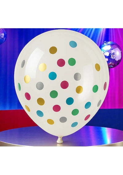 Yüksek Kalite 100 Adet Şeffaf Renkli Balon Renkli Şeffaf Pullu Balon Renkli Pullu Dekorasyon Balonu