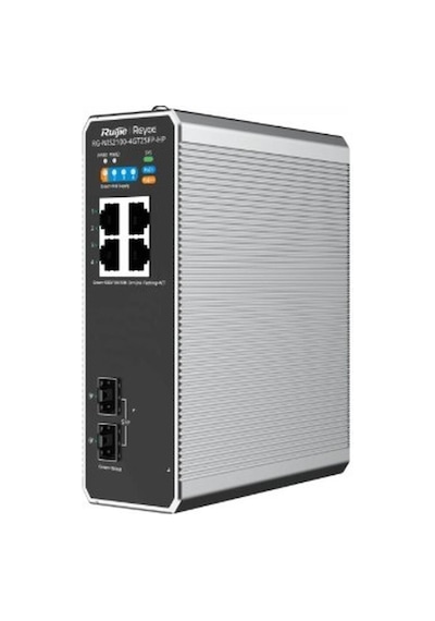 Reyee Rg-nıs2100-4gt2sfp-hp 4 Portlu, 10/100/1000 Gigabit, Endüstriyel Switch, 2 Sfp, 4 Port Poe+ 120w
