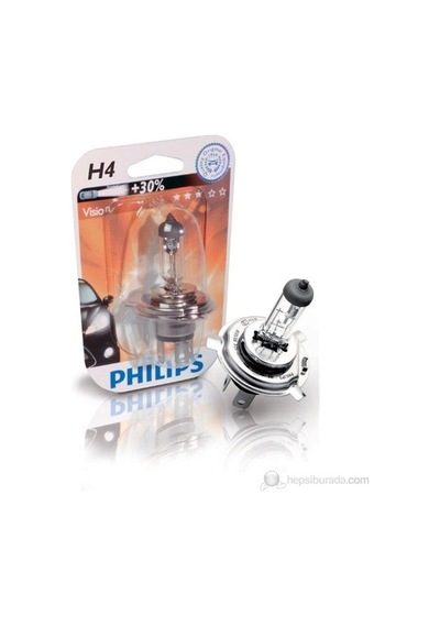 Philips H4 % 30 Fazla Işık Uzun Kısa Far Ampülü