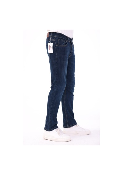 Blayn Jeans Erkek Mavi Diz İzi Yapmayan Pamuklu Esnek Denim Jean Kot Pantolon Regular Kalıp Lacivert
