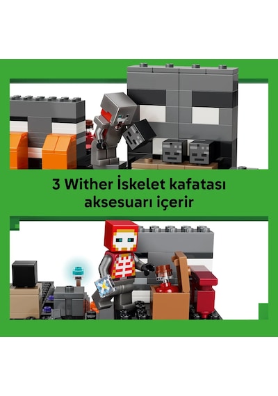 LEGO® Minecraft® Wither Savaşı 21590 - 8 Yaş Üzeri Çocuklar için Eşya Yapma Masası İçeren Yaratıcı Oyuncak Yapım Seti (494 Parça)