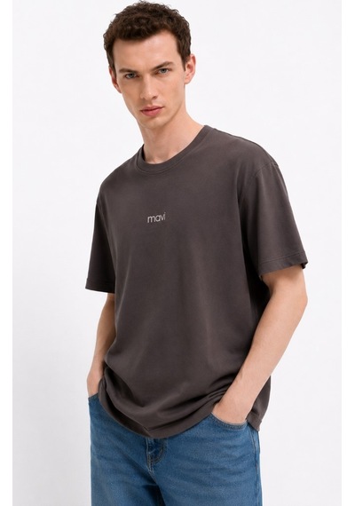 Mavi M0613102-88083 Mavi Baskılı T-shirt Erkek Tişort Kahverengi