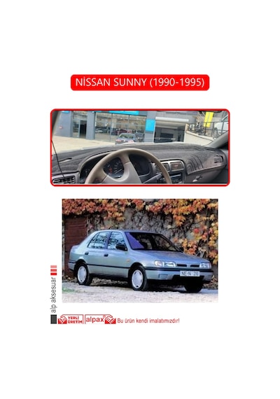 Nissan Sunny 1990-1995torpido Koruma Halısı Kırmızı Kenar