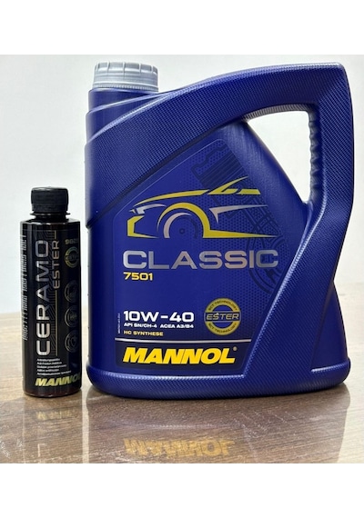 Motorx 10W40 Mannol Classicyüksek Performanslı 4L Motor Yağı + Etkili Ceramo Esterkalıcı Ultra Performans Katkısı