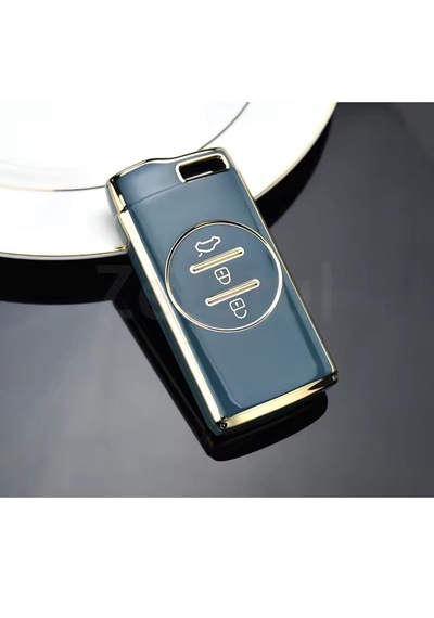 Chery Tiggo 7 Uyumlu Anahtar Kılıf Gri -Gold