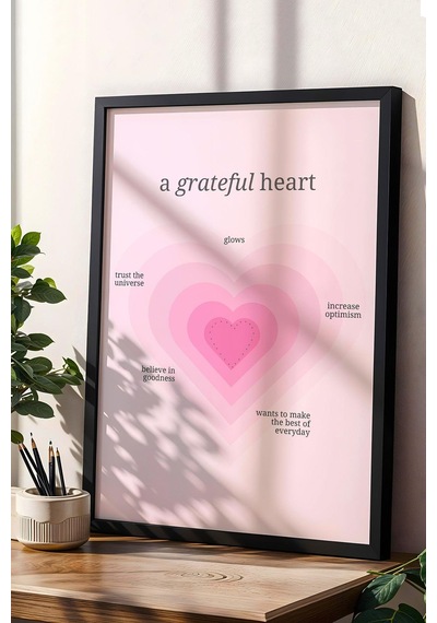 A Grateful Heart Çerçeveli Tablo Aura Enerji Renkleri
