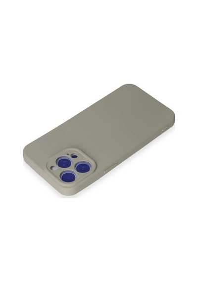 Apple İphone 15 Pro Max Kılıf Nano İçi Kadife Silikon - Titan Gri 0.2M-Çok Renkli