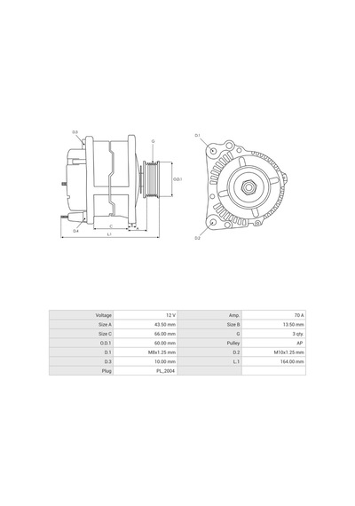 12v Alternatör Dinamo Mıtsubıshı Tipi 70 A L-s Mazda 626/mx-6