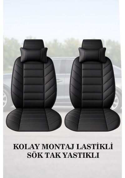 Volvo S40 2003 Uyumlu Premium Lüks Siyah Renk 2 Adet Minder Ve Yastık