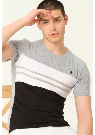 T8593 Dewberry Erkek T-shırt-gri Gri