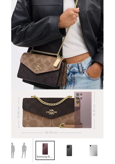 Coach Klare Envelope Crossbody Kadın Çanta Acı Kahverengi - Bej