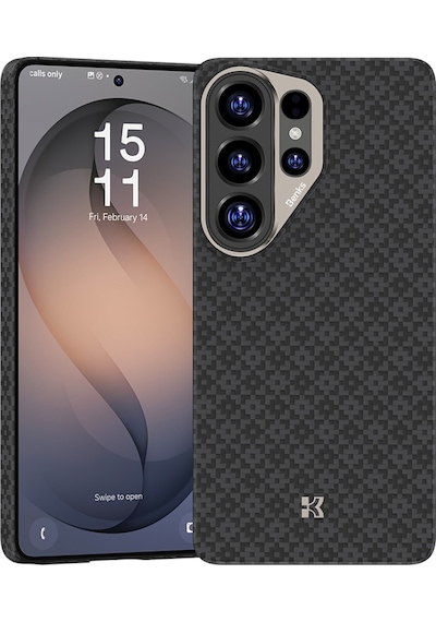 Galaxy Uyumlu S26 Ultra Uyumlu Kılıf M-safe Özellikli Benks Armorair Armorgrid Serisi Kevlar Kapak Siyah Siyah
