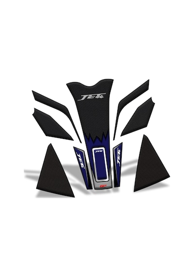 GP Kompozit SYM Jet 14 2017-2024 Uyumlu Tank Pad Seti Mavi
