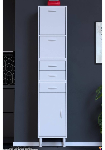 Lorin 35 Cm 3 Kapaklı Raflı Çok Amaçlı Mutfak Kiler Ve Depolama Dolabı Beyaz Boy Dolabı-35x194x32 Cm Lorin 35 Cm 3 Kapaklı Raflı Çok Amaçlı Mutfak Kiler Ve Depolama Dolabı Beyaz Boy Dolabı-35x194x32 Cm