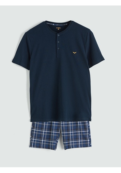 Lc Waikiki Lc Waıkıkı Lacivert Standart Kalıp Erkek Şortlu Pijama Takımı